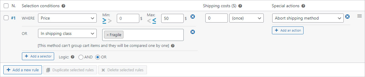 When the Rule #1 meets, the UPS method will be shown.